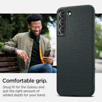 Spigen Liquid Air Armor Designed For Galaxy S22 Case, Abyss Green