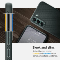 Spigen Liquid Air Armor Designed For Galaxy S22 Case, Abyss Green