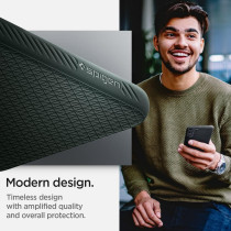Spigen Liquid Air Armor Designed For Galaxy S22 Case, Abyss Green
