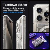 Spigen Magnetic Ultra Hybrid Magfit Designed For iphone 15 Pro Max Case, Zero One Natural Titanium