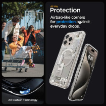 Spigen Magnetic Ultra Hybrid Magfit Designed For iphone 15 Pro Max Case, Zero One Natural Titanium