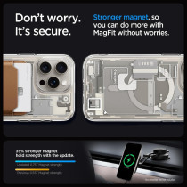 Spigen Magnetic Ultra Hybrid Magfit Designed For iphone 15 Pro Max Case, Zero One Natural Titanium