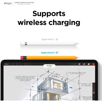 Elago Classic Pencil Case Compatible With Apple Pencil 2Nd Generation Cover Sleeve, Classic Design, Compatible With Magnetic Charging And Double Tap, Yellow