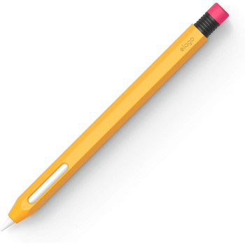 Elago Classic Pencil Case Compatible With Apple Pencil 2Nd Generation Cover Sleeve, Classic Design, Compatible With Magnetic Charging And Double Tap, Yellow