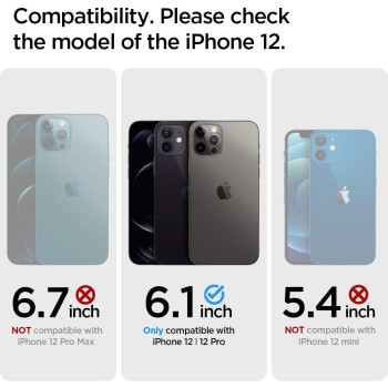 Spigen For iphone 12 Pro Case, Liquid Air Armor Case For iphone 12 And 12 Pro, Matte Black