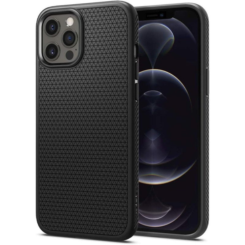 Spigen For iphone 12 Pro Case, Liquid Air Armor Case For iphone 12 And 12 Pro, Matte Black