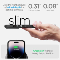 Spigen Mag Armor Compatible With Magsafe Designed For iphone 14 Pro Case, Matte Black
