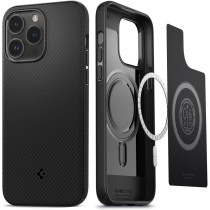 Spigen Mag Armor Compatible With Magsafe Designed For iphone 14 Pro Case, Matte Black