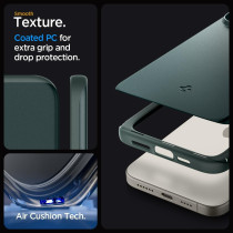 Spigen Thin Fit Designed For iphone 15 Pro Max Case, Military-Grade Protection, Abyss Green