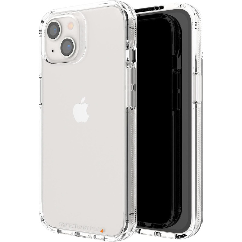 Zagg Gear4 Crystal Palace Clear Case With Advanced Impact Protection, Slim, Tough Design For Apple iphone 13, Clear