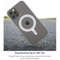 Zagg Gear4 Crystal Palace Snap Case Crystal Clear Impact Protection With Magsafe Compatibility For Apple iphone 13 Pro, Clear