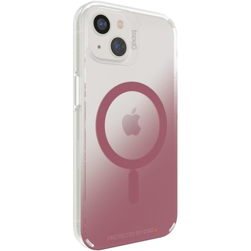 ZAGG Gear4 Milan Snap Case Magsafe Compatible Clear Case With Beautiful Detailing For Apple iphone 13, Rose