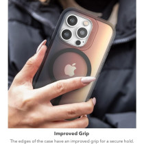 Zagg Gear4 Milan Snap Case Magsafe Compatible Clear Case With Beautiful Detailing For Apple iphone 13 Pro Max, Rose