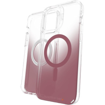 Zagg Gear4 Milan Snap Case Magsafe Compatible Clear Case With Beautiful Detailing For Apple iphone 13 Pro Max, Rose