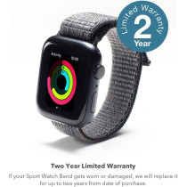 Zagg Gear4 Braided Adjustable Sport Loop Band, Navy Blue Compatible With Apple Watch 42Mm 44Mm 45Mm, Velcro Strap Wristbands For Iwatch Series 7/6/Se/5/4/3/2/1