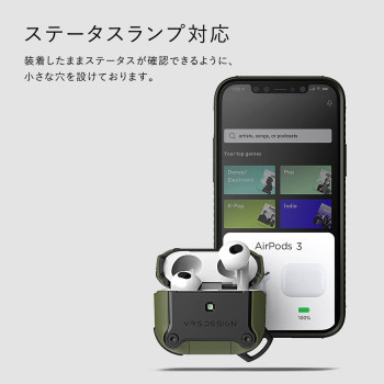 VRS Design Active For Airpods 3, Futuristic And Sturdy Case Compatible For Airpods 3 Case