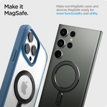 Spigen Magnetic Ring Plate Adapter For Magsafe Stickers With Ez-Fit Kit, Black