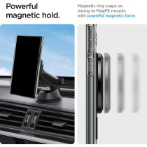 Spigen Magnetic Ring Plate Adapter For Magsafe Stickers With Ez-Fit Kit, Black