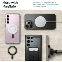 Spigen Magnetic Ring Plate Adapter For Magsafe Stickers With Ez-Fit Kit, Black