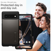 Spigen Tough Armor Designed For Google Pixel 6 Case, Gunmetal