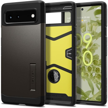 Spigen Tough Armor Designed For Google Pixel 6 Case, Gunmetal