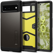 Spigen Tough Armor Designed For Google Pixel 6 Case, Gunmetal