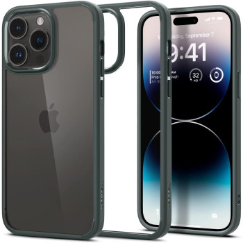 Spigen Ultra Hybrid For iphone 14 Pro Case, Abyss Green