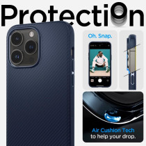 Spigen Mag Armor Compatible With Magsafe Designed For iphone 14 Pro Case, Navy Blue