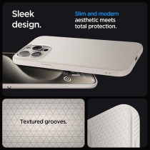 Spigen Liquid Air Designed For iphone 15 Pro Max Case, Natural Titanium