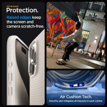 Spigen Liquid Air Designed For iphone 15 Pro Max Case, Natural Titanium