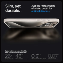 Spigen Liquid Air Designed For iphone 15 Pro Max Case, Natural Titanium