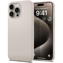 Spigen Liquid Air Designed For iphone 15 Pro Max Case, Natural Titanium