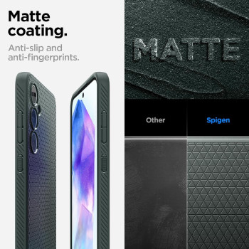 Spigen Liquid Air Armor Designed For Galaxy A55 5G Case, Abyss Green