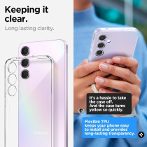 Spigen Liquid Crystal Designed For Galaxy A55 5G Case, Crystal Clear