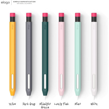 Elago Classic Pencil Case Compatible With Apple Pencil 2Nd Generation Cover Sleeve, Classic Design, Compatible With Magnetic Charging And Double Tap, White