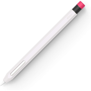 Elago Classic Pencil Case Compatible With Apple Pencil 2Nd Generation Cover Sleeve, Classic Design, Compatible With Magnetic Charging And Double Tap, White