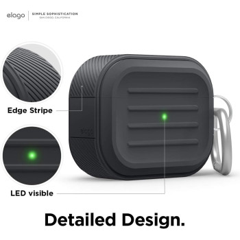 Elago Armor Case Designed For Apple Airpods Pro Case, Tough Drop Protection, Shock Resistant, Made From Durable Silicone, Black