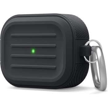 Elago Armor Case Designed For Apple Airpods Pro Case, Tough Drop Protection, Shock Resistant, Made From Durable Silicone, Black