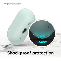 Elago Liquid Hybrid Case Compatible With Airpods Pro 2nd Generation Case Cover With Lanyard, TrIple Layer Protection, Dust Resistant, Shockproof, Mint