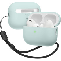 Elago Liquid Hybrid Case Compatible With Airpods Pro 2nd Generation Case Cover With Lanyard, TrIple Layer Protection, Dust Resistant, Shockproof, Mint