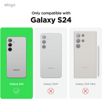 Elago Compatible With SaMSung Galaxy S24 Case, Liquid Silicone Case, Shockproof, Slim Phone Case, Anti Scratch Soft Microfiber Lining, 6.2 Inch, Black