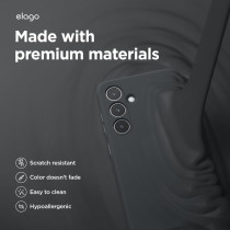 Elago Compatible With SaMSung Galaxy S24 Case, Liquid Silicone Case, Shockproof, Slim Phone Case, Anti Scratch Soft Microfiber Lining, 6.2 Inch, Black