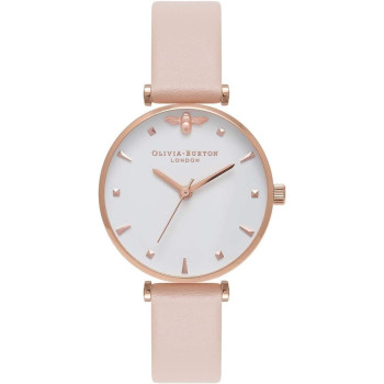 Olivia Burton Womens Embellished, White Dial, Pink, Ob16Am95