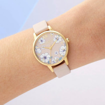 Olivia Burton Analogue Quartz Watch For Women With Pink Vegan Leather Strap, Ob16An04, Pink, One Size, Strap