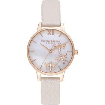 Olivia Burton Womens Watch Analogue Quartz, 32012713, White Mother Of Pearl, One Size, Strap