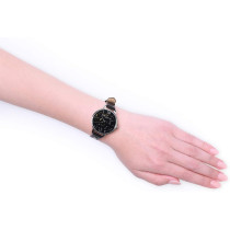 Olivia Burton Analogue Quartz Watch For Women With Black Stainless Steel Bracelet, Ob16Gd13, Black, Strap