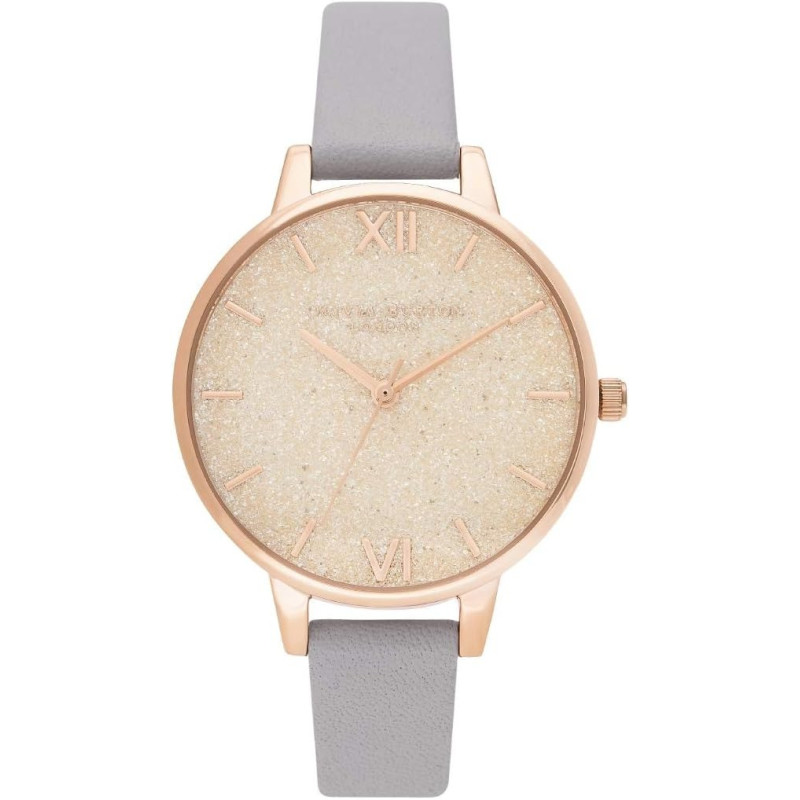 Olivia Burton Womens Glitter Dial Quartz Watch, Ob16Gd45