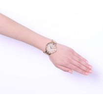Olivia Burton Analogue Quartz Watch For Women With Rose Gold Coloured Stainless Steel Bracelet, Ob16Sp01, Pale Rose Gold, Bracelet