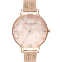Olivia Burton Analogue Quartz Watch For Women With Rose Gold Coloured Stainless Steel Bracelet, Ob16Sp01, Pale Rose Gold, Bracelet