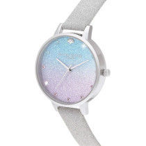 Olivia Burton Womens Quartz Watch, Analog And Leather, Ob16Us49, Silver, Strap